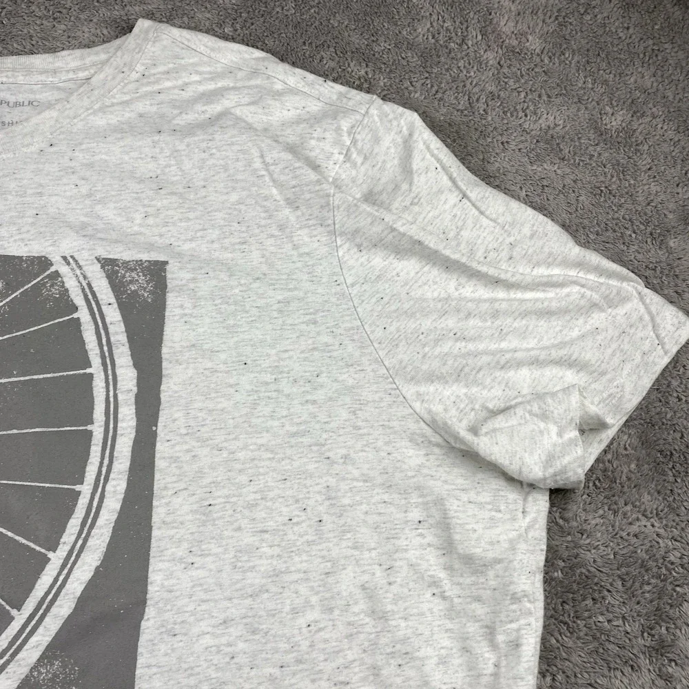 Banana‎ Republic T Shirt Men Bicycle Diagram Graphic Mens XXL Tall Gray